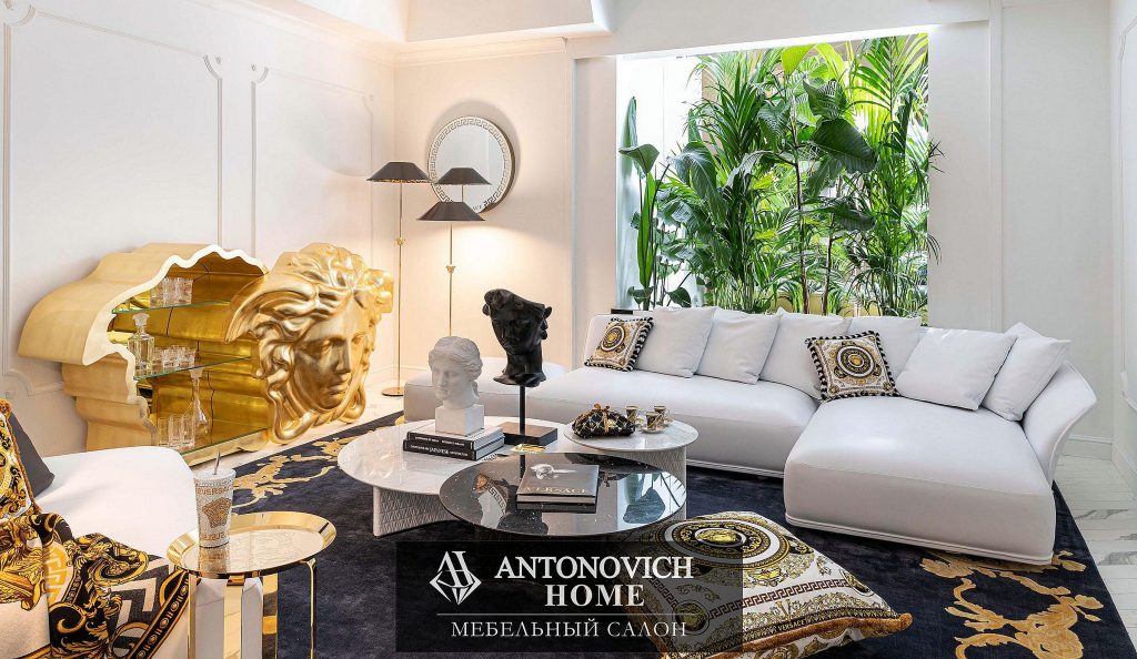 1 Versace Гостиная 2021 Antonovich Home, Журнальный Стол, Диван, Комод